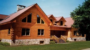 Log Home Exterior - Snowshoe