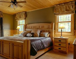 Log Home Bedroom Interior - Sanoma