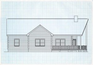 Log Home Left Elevation - Sanoma