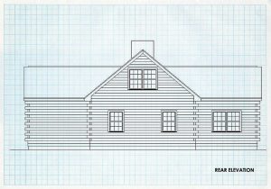 Log Home Rear Elevation - Sanoma