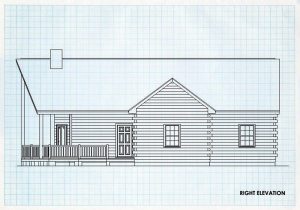 Log Home Right Elevation - Sanoma