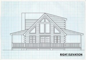 Log Home Right Elevation - Southfork