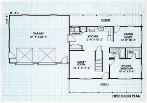 Log Home First Floor Plan - Springfield