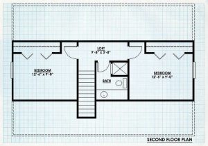 Log Home Second Floor Plan - Springfield