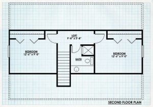 Log Home Second Floor Plan - Springfield