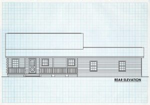 Log Home Rear Elevation - Springfield