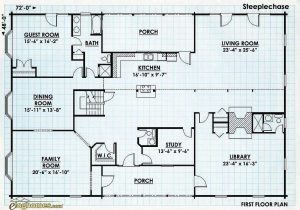 Log Home First Floor Plan - Steeplechase