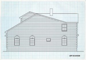 Log Home Left Elevation - Steeplechase