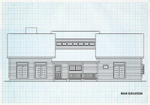 Log Home Rear Elevation - Steeplechase