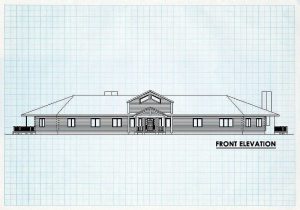 Log Home Front Elevation - Stoneridge