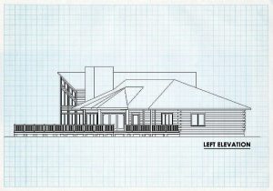 Log Home Left Elevation - Stoneridge