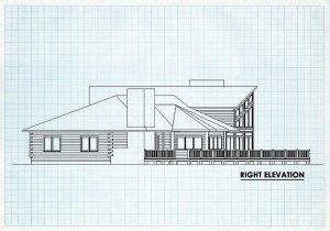 Log Home Right Elevation - Stoneridge