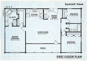Log Home First Floor Plan - Summitview