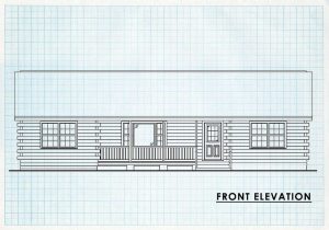 Log Home Front Elevation - Summitview