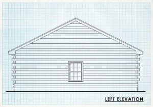 Log Home Left Elevation - Summitview