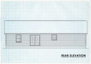 Log Home Rear Elevation - Summitview