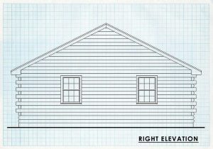 Log Home Right Elevation - Summitview