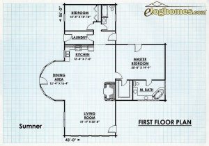 Log Home First Floor Plan - Sumner
