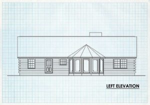 Log Home Left Elevation - Sumner