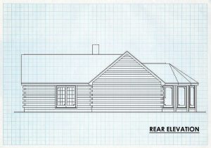 Log Home Rear Elevation - Sumner