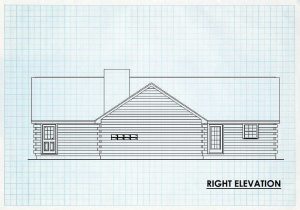 Log Home Right Elevation - Sumner