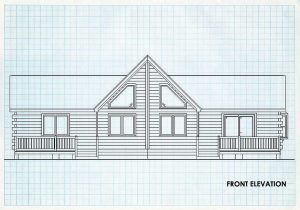 Log Home Front Elevation - Sunvalley