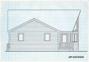 Log Home Left Elevation - Sunvalley