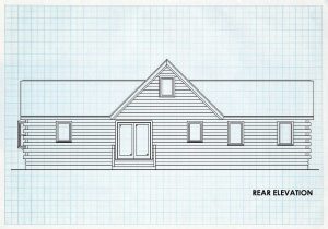 Log Home Rear Elevation - Sunvalley