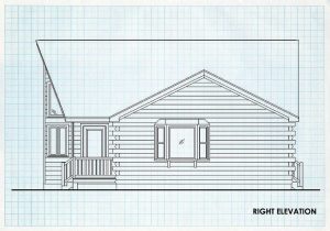 Log Home Right Elevation - Sunvalley