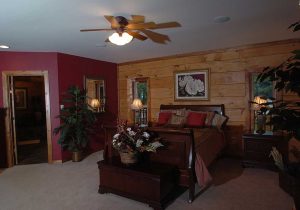Log Home Bedroom Interior - Sweetwater