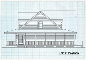 Log Home Left Elevation - Sweetwater