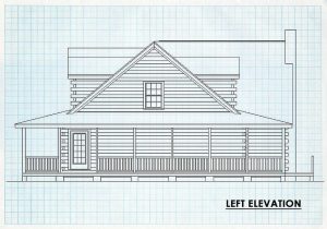 Log Home Left Elevation - Sweetwater