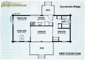 Log  Cabin Home First Floor Plan - Sycamoreidge