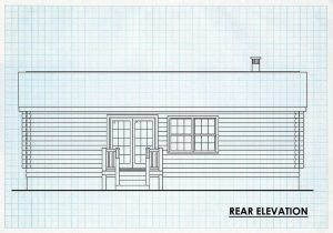 Log Cabin Home Rear Elevation - Sycamoreidge