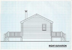 Log Cabin Home Right Elevation - Sycamoreidge