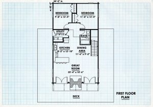 Log Home First Floor Plan - Teton