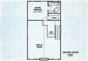 Log Home Second Floor Plan - Teton