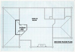 Log Home Second Floor Plan - Timberline