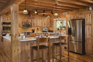 Log Home Kitchen Interior Design - Tradewater