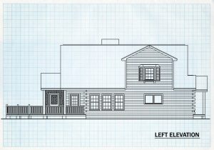 Log Home Left Elevation - Tradewater