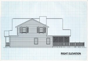 Log Home Right Elevation - Tradewater