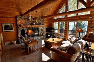 Living Room with Fireplace - Vail