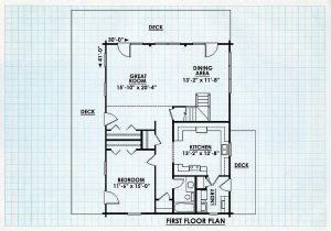 Log Home First Floor Plan - Vail