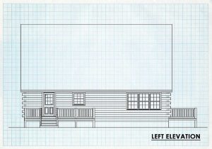 Log Home Left Elevation - Vail