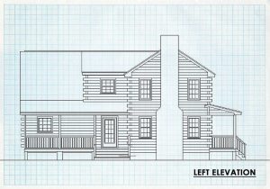 Log Home Left Elevation - Virginian