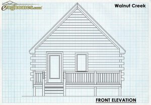 Log Cabin Home Front Elevation - Walnut Creek