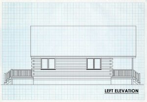 Log Cabin Home Left Elevation - Walnut Creek