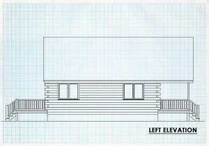 Log Cabin Home Left Elevation - Walnut Creek