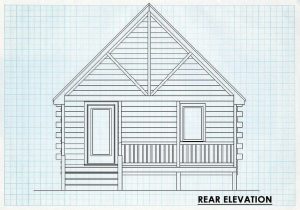 Log Cabin Home Rear Elevation - Walnut Creek