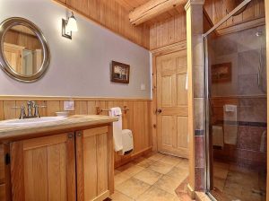 Log Home Bathroom Interior - Warren